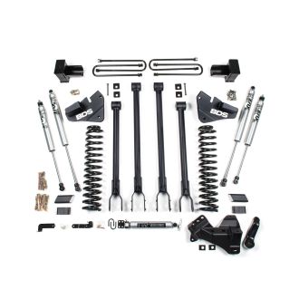 BDS Lift Kit 4in Gas Long Arm Kit w/3 Leaf Main (17-19 Ford F250/F350 Super Duty)