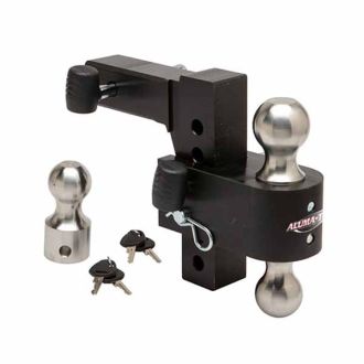 Ball Mount Aluma-Tow 12000lb Ultra 6 in. Drop 2 in. Reciever w/Carrying Case - Black Oxide/SS Locks + Balls